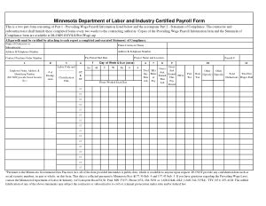 Sample Certified Payroll Form PDF Template