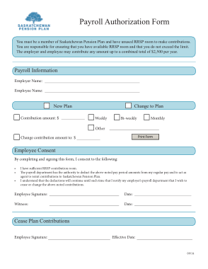 Employee Payroll Authorization Form Template