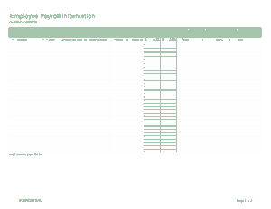 Employee Payroll Information Excel Sample Template