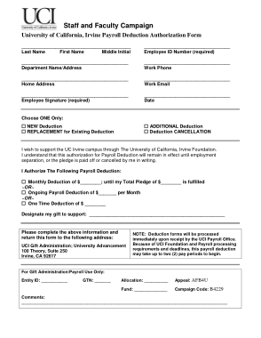 Example of Payroll Deduction Form Template