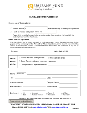 Payroll Deduction Form Example Template