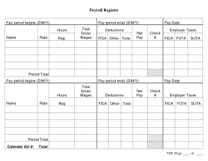 Free Download PDF Books, Blank Payroll Register Template