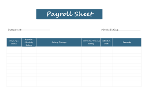 Payroll Timesheet Template