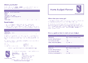 Free Download PDF Books, Home Budget Planner Template