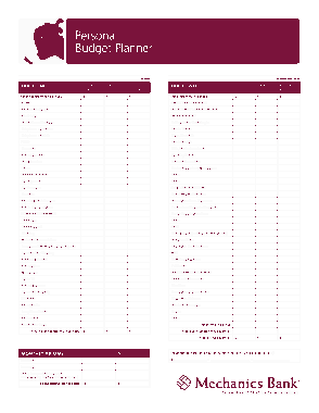 Personal Budget Planner Template