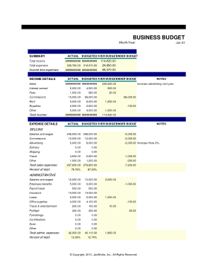 Free Download PDF Books, Small Business Budget Excel Free Template