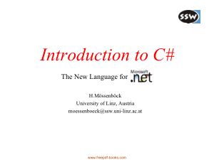 Introduction To C# Advanced