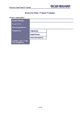 Business Case Project Proposal Template