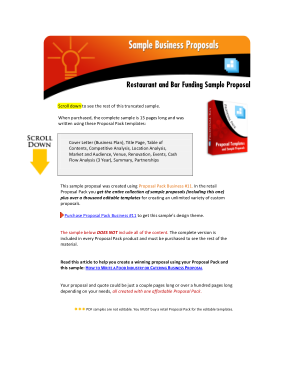 Free Download PDF Books, Restaurant and Bar Funding Business Proposal Project Template