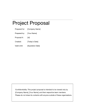 Simple Business Project Proposal Example Template
