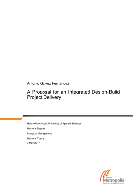 Sample Integrated Design Build Project Proposal Template