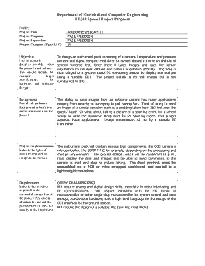 Computer Engineering Project Proposal Template
