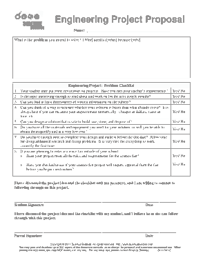 Engineering Project Proposal Sample Template