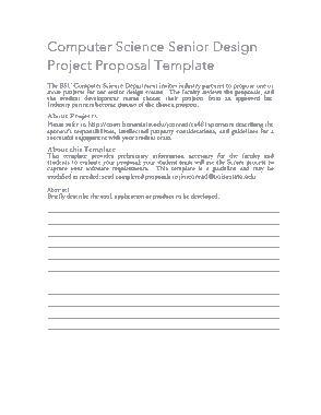 Computer Science Project Proposal Template
