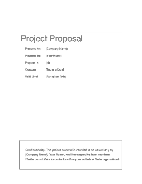 Information Technology Project Proposal Template