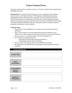 Sample IT Project Proposal Form Template