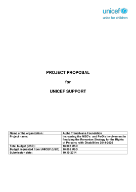 UNICEF Support Project Proposal Template