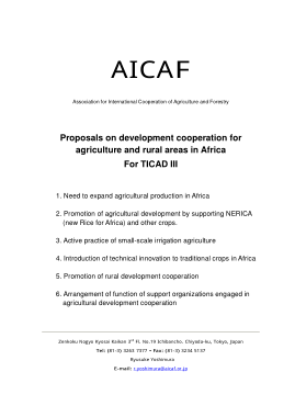Agriculture Development Project Proposal Template