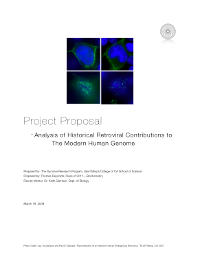 Analysis of Historical Retroviral Project Proposal Template