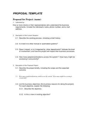 Blank Project Proposal Template
