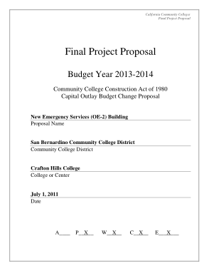 Budget Final Project Proposal Template