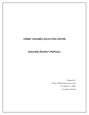 Building Project Proposal Template