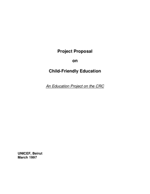 Child Friendly Education Project Proposal Template