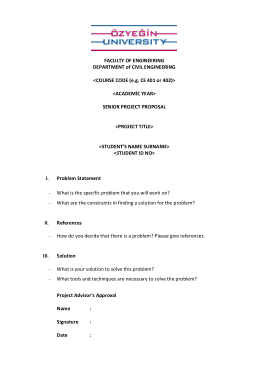 Civil Engineering Project Proposal Template