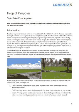 Solar Irrigation Proposal Project Template
