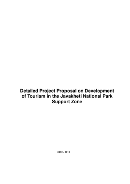 Tourism Development Project Proposal Template