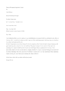 Project Proposal Approval Letter Template