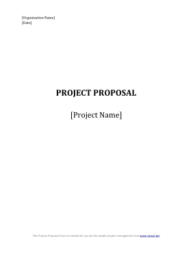 Generic Project Proposal Example Template