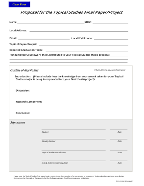 Project Paper Proposal Template