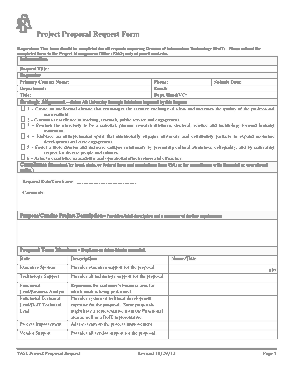 Project Proposal Request Form Template