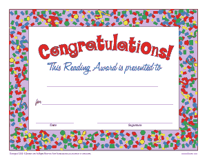 Simple Congratulation Certificate Template