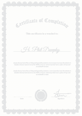 Formal Graduation Certificate of Completion Template