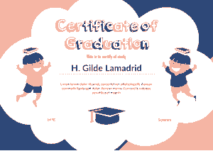 Sample Kids Graduation of Certificate Template