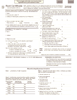 Rent Certificate Form Sample Template
