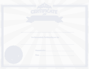 Free Download PDF Books, Baseball Certificate of Participation Template