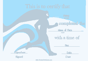 Certificate of Fitness Running Template