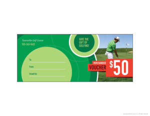 Sports Gift Certificate Sample Template