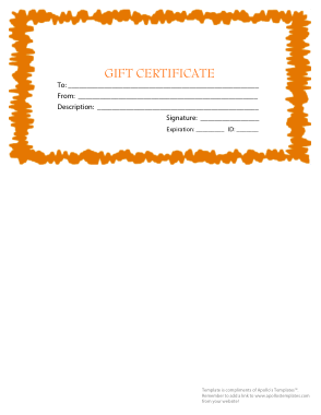 Sports Jewelry Gift Certificate Template