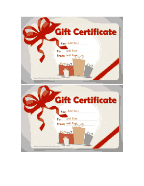 Free Blank Gift Certificate Template