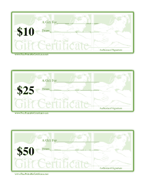 Fund Gift Certificate Template
