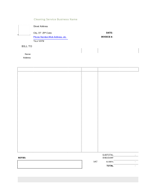 Cleaning Service Business Quotation Template