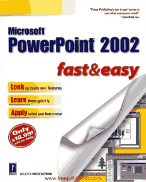 Free Download PDF Books, Microsoft Powerpoint 2002 Fast And Easy