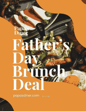 Free Download PDF Books, Father Day Brunch Deal Flyer Template
