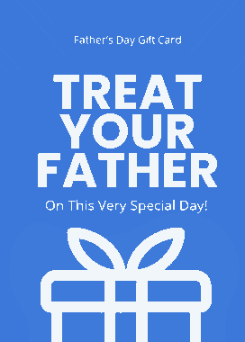 Fathers Day Gift Card Template