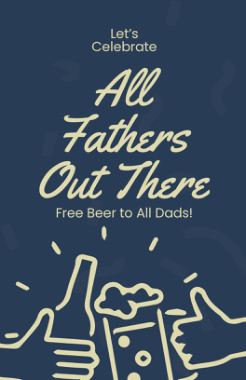 Fathers Day Party Poster Template