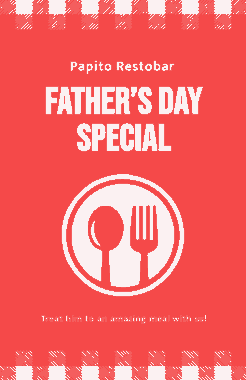 Fathers Day Restaurant Poster Template